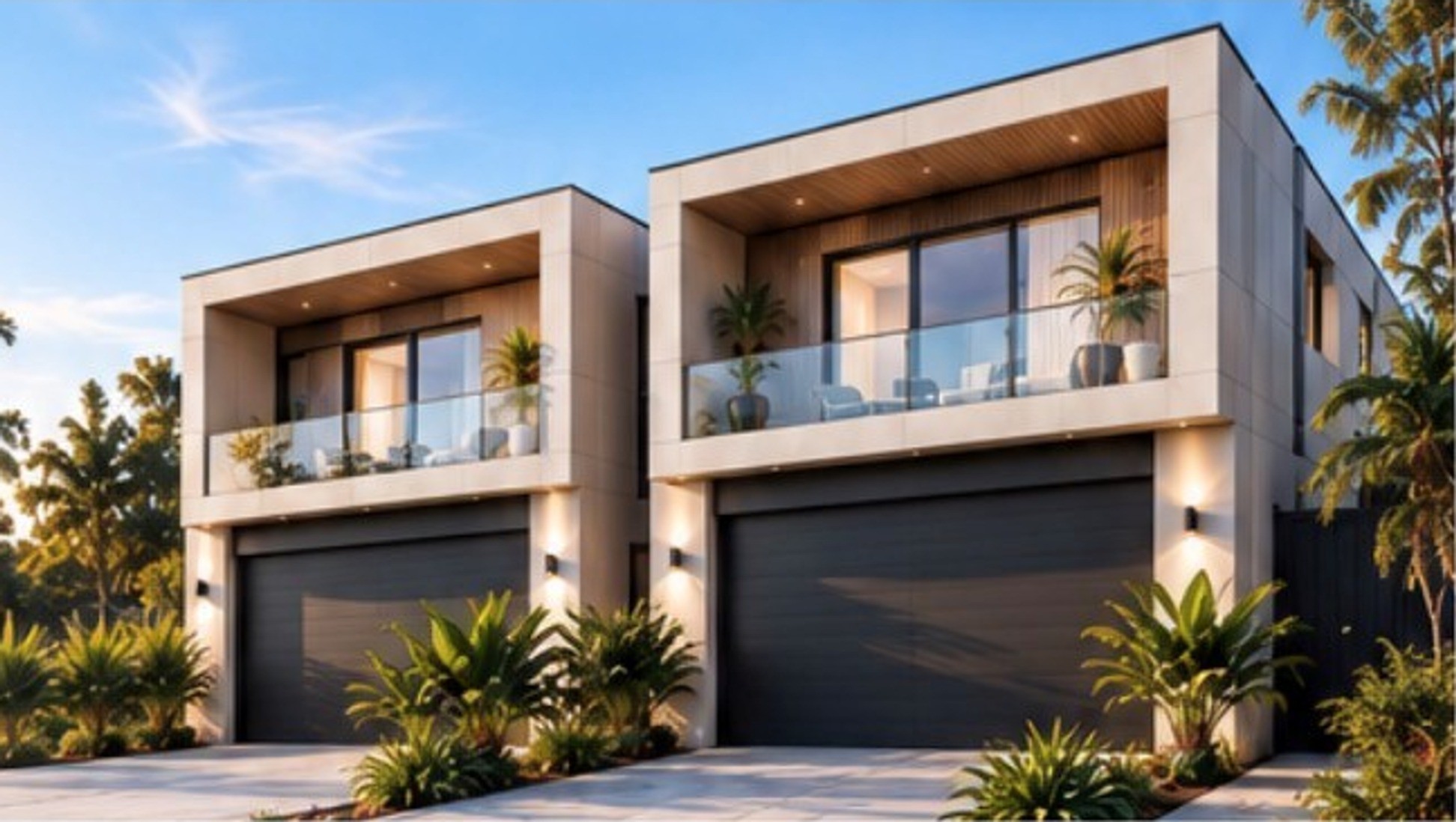 Street view of the two DUPLEX residences