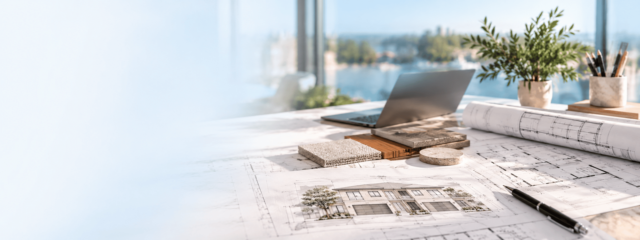 Architectural plans and property development materials